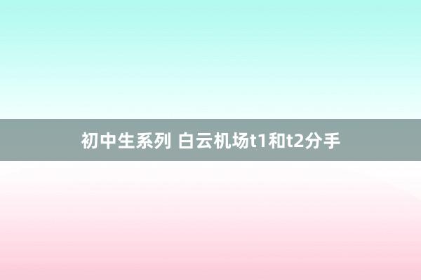 初中生系列 白云机场t1和t2分手