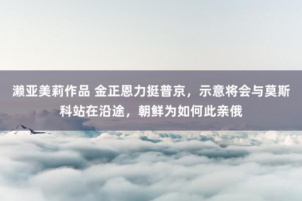 濑亚美莉作品 金正恩力挺普京，示意将会与莫斯科站在沿途，朝鲜为如何此亲俄
