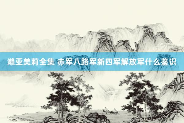 濑亚美莉全集 赤军八路军新四军解放军什么鉴识